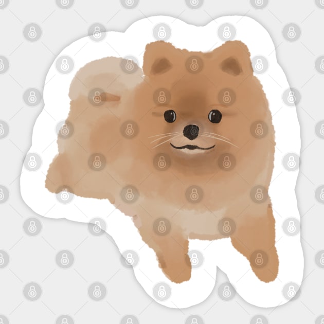 Pomeranian Sticker by piscoletters